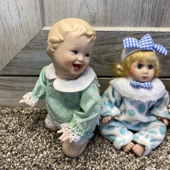 Beautiful China Porcelain Faced Dolls Dressed and Ready for Your Collection Four - Picture 5 of 8